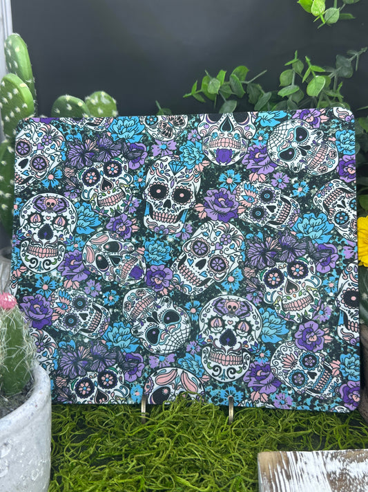 Purple/Blue Sugar Skull Mousepad