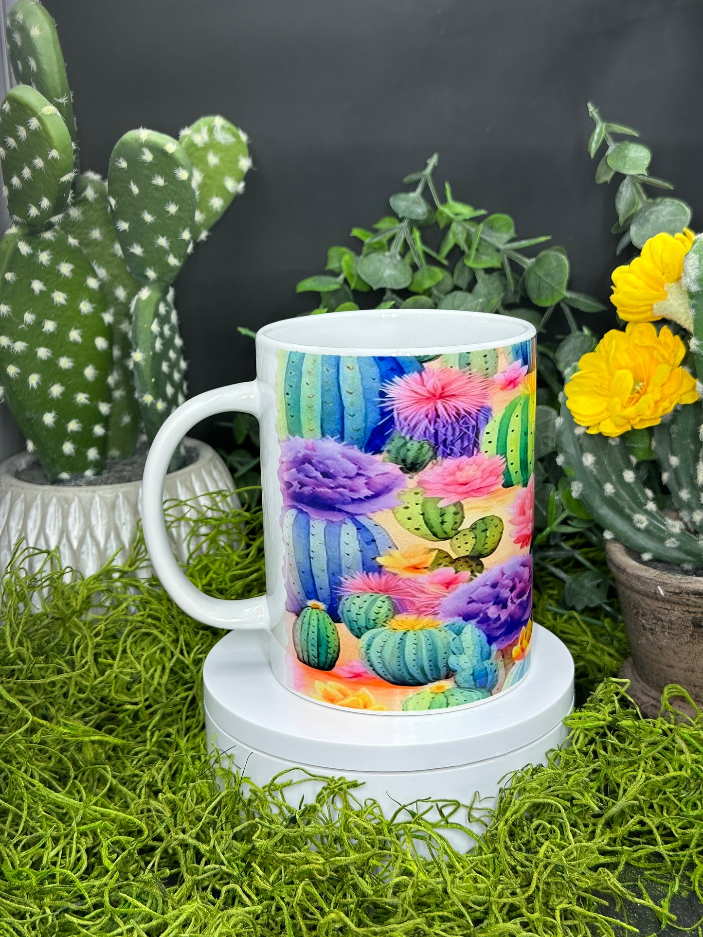 Pastel Cactus Full 15oz Mug