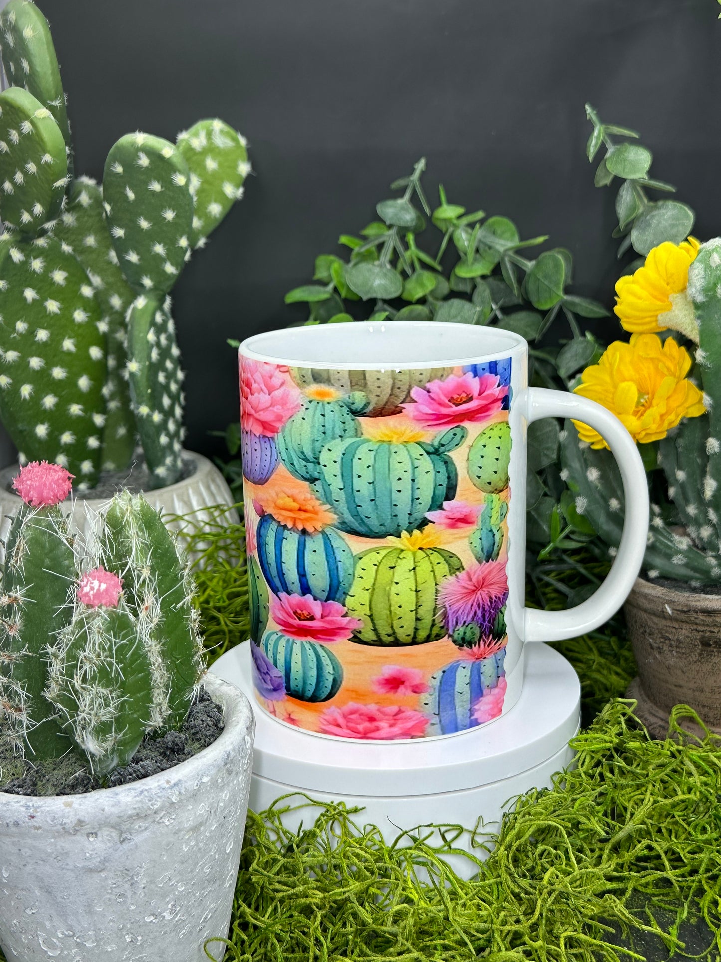 Pastel Cactus Full 15oz Mug