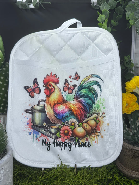 My Happy Place Hen Pot Holder