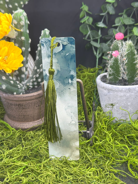 Gray/Green Clouds Bookmark