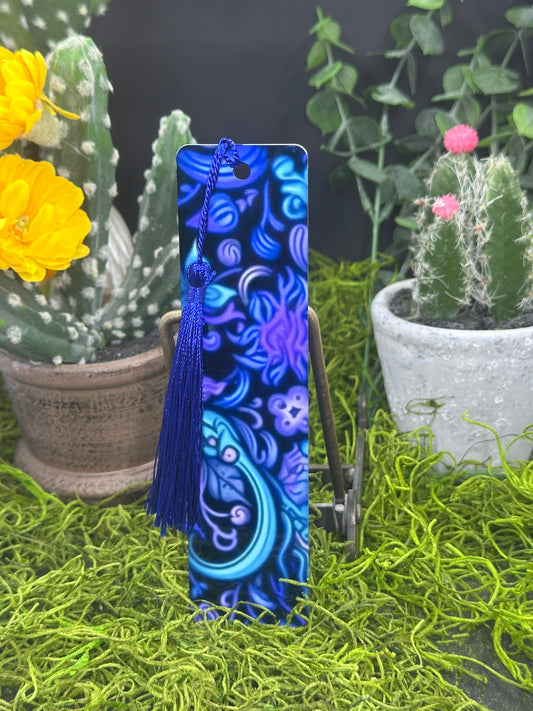 Purple/Blue Sugar Skulls Bookmark