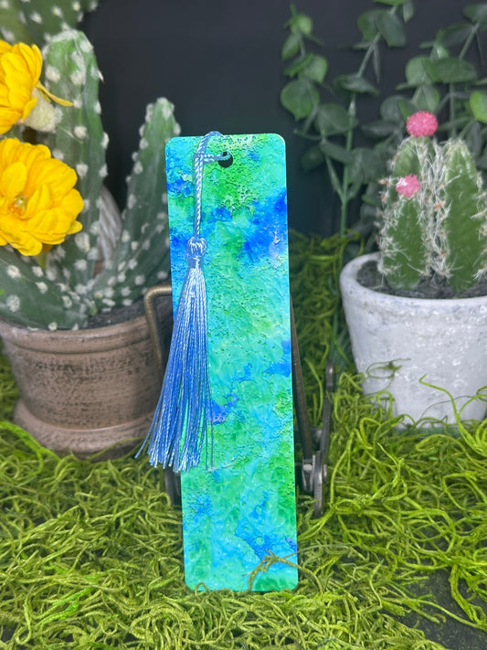 Green/Blue Swirls Bookmark