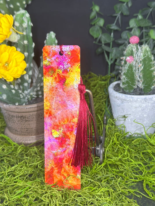 Red/Yellow Swirls Bookmark