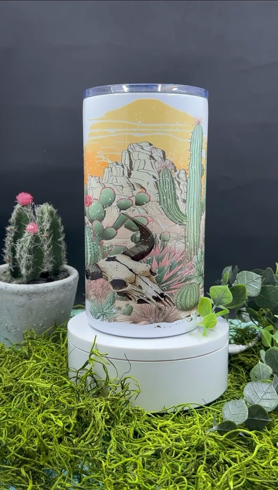 Cactus Desert Handled Tumbler