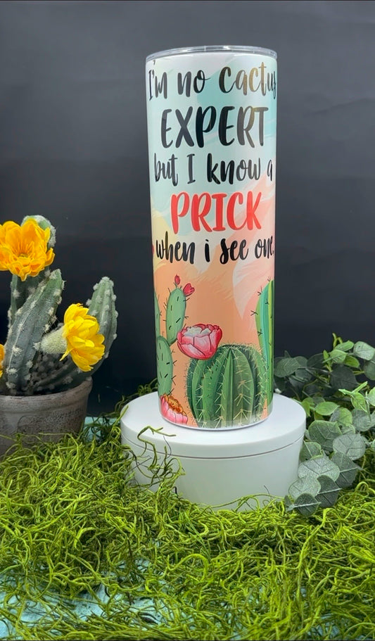 Cactus Expert Skinny Tumbler