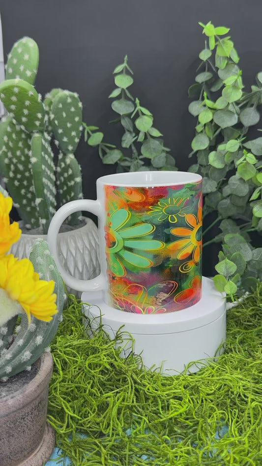 Hippy Flowers 12oz Mug