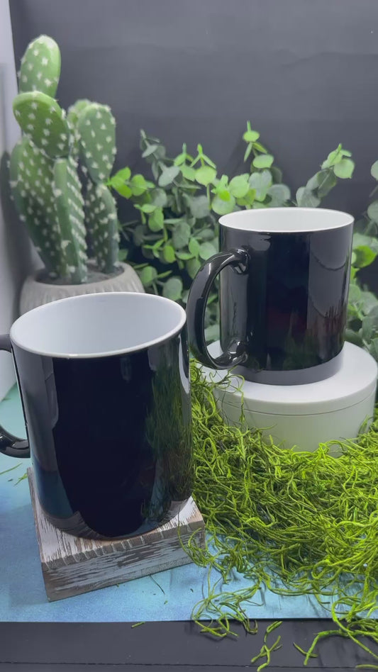 Black/Aurora Borealis Color Changing 12oz Mug