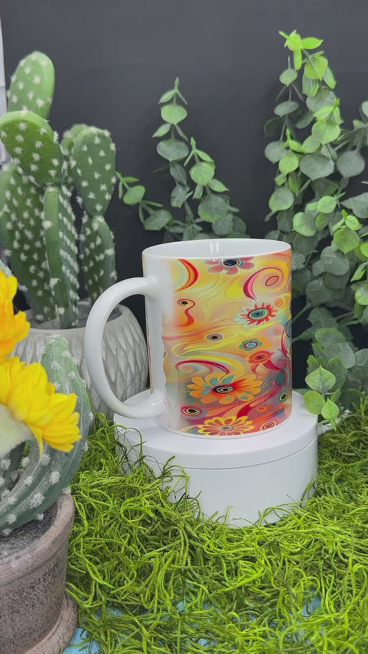 Floral Swirl 12oz Mug